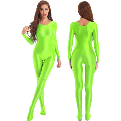 Glossy Full Body Leotard Bodysuit -Rave Bodysuits -Rave Mates