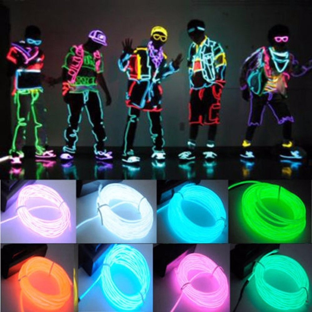 LED Glow EL Wire Cable Costume -Description -Rave Mates