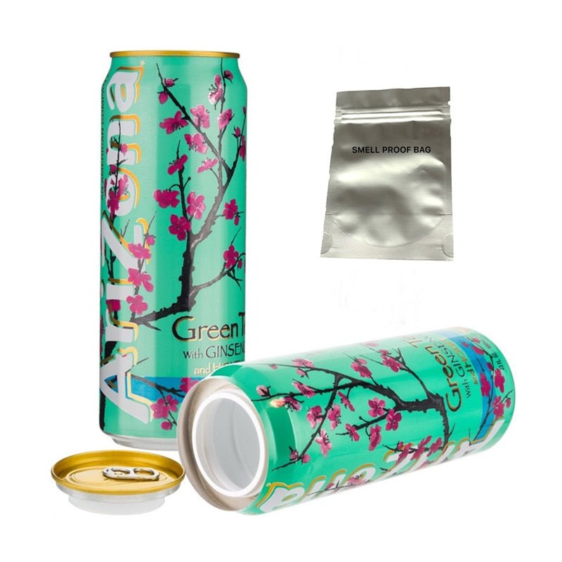 Green Tea Stash Can -Hidden Stash -Rave Mates