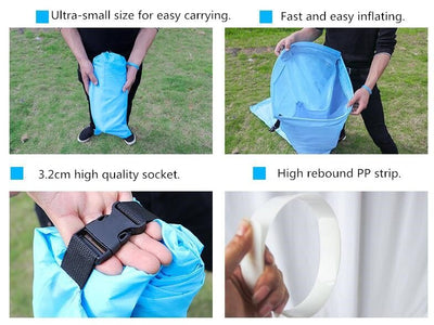 Inflatable Air Lazy Bag -Festival Camping Gear -Rave Mates