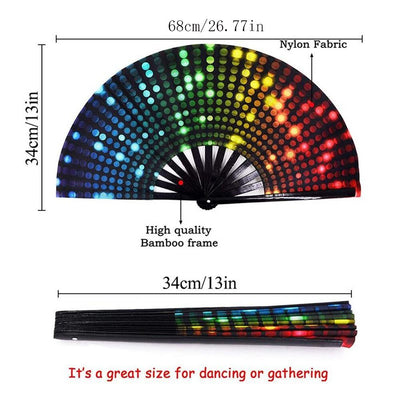 Large Rave Fan -Rave Outfit Addons -Rave Mates
