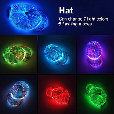 LED Fiber Optic Hat -Rave Accessories -Rave Mates