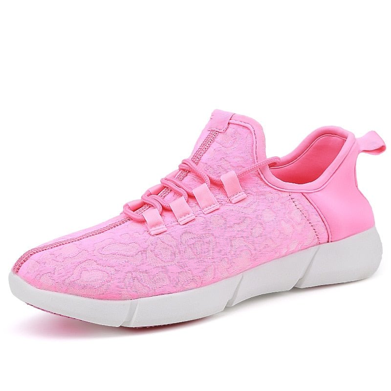 Led Fiber Optic Shoes, Color Pink,Size 25-47 -Rave Shoes -Rave Mates