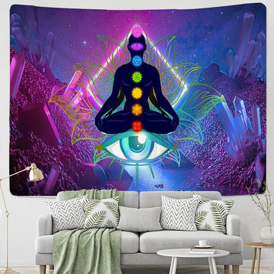 Meditation 7 Chakra Tapestry -Festival Tapestry -Rave Mates