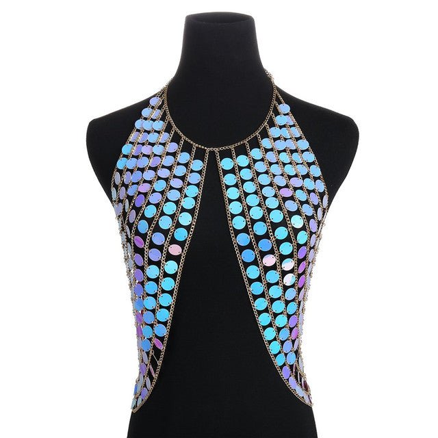 Multicolor Sequin Bra - -Rave Mates
