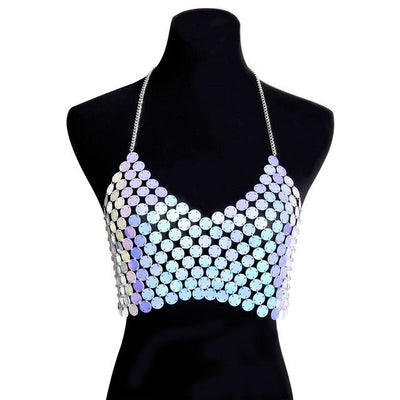 Multicolor Sequin Bra - -Rave Mates
