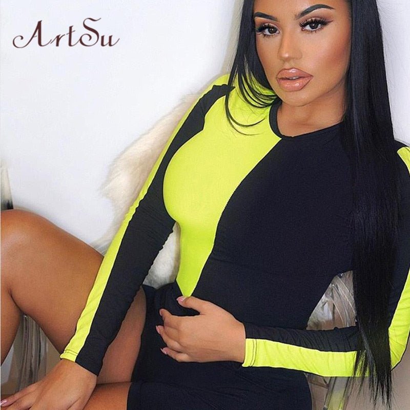 Neon Green Jumpsuit -Rave Bodysuits -Rave Mates