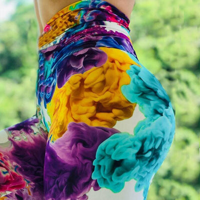 Ocean sunset print leggings -Rave Leggings -Rave Mates