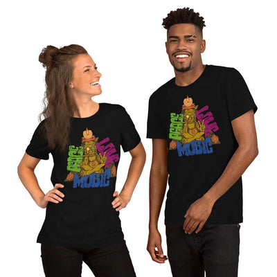 Peace & Love & Music | Rave T-shirt -Rave T-shirts For Guys & Women's -Rave Mates