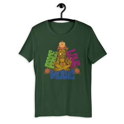 Peace & Love & Music | Rave T-shirt -Rave T-shirts For Guys & Women's -Rave Mates