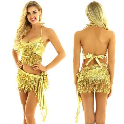 Tassels Halter Bra - -Rave Mates
