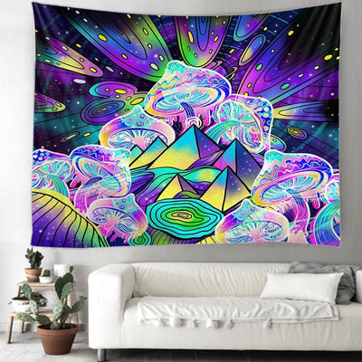 Psychedelic Mushroom Tapestry -Festival Tapestry -Rave Mates