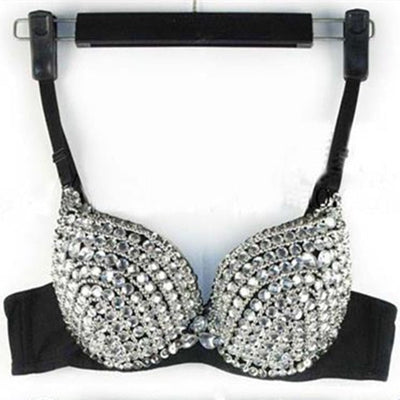 Push Up Luxury Rhinestone Sequined Bra -Bras -Rave Mates