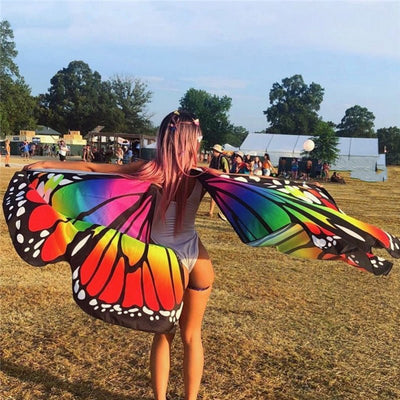 Rainbow 360 Degree Butterfly Wings -Flow Arts -Rave Mates
