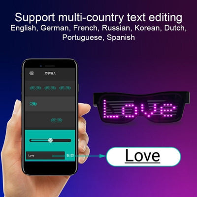 Rave Glasses With Led Text -LED Light -Rave Mates