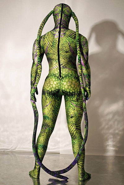 Rave Party Role-playing Green Snake Bodysuit -Rave Costumes -Rave Mates