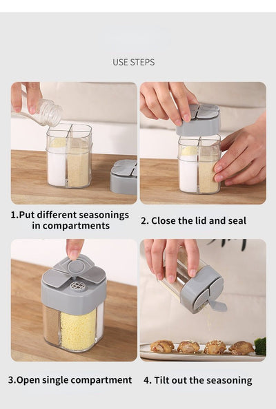 Salt and Pepper Shaker 4v1 -Festival Camp Gear -Rave Mates