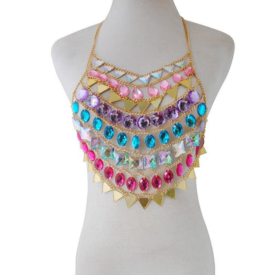 Shiny Crystal Tops - -Rave Mates