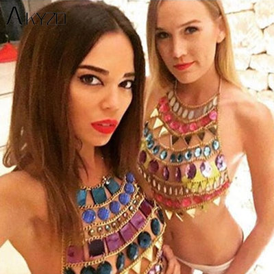 Shiny Crystal Tops - -Rave Mates