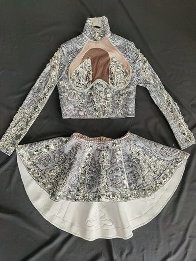 Sparkling Silver Party Costume -Whole Outfit -Rave Mates