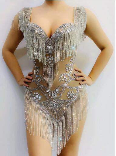 Sparkly Silver Dress -Whole Outfit -Rave Mates