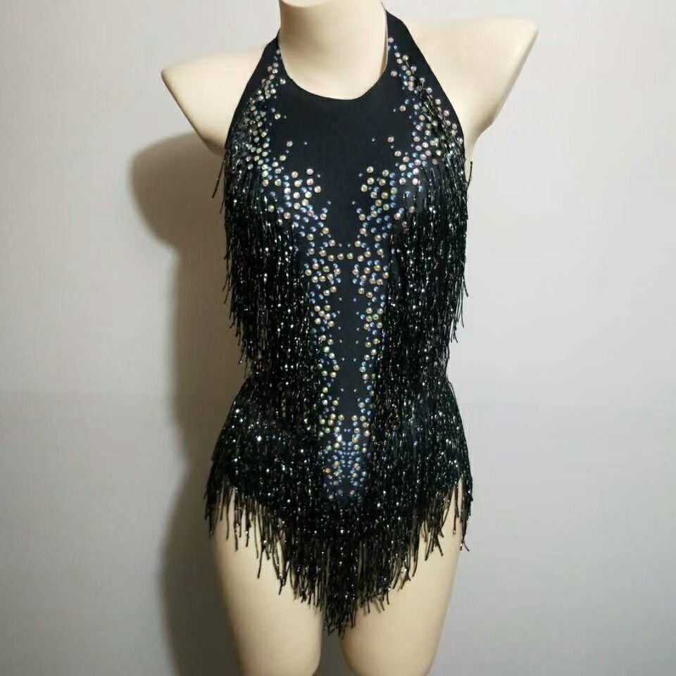 Sparkly Tassel Bodysuit -Rave Bodysuits -Rave Mates