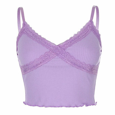 Sweetown Patchwork Lace -Crop Top -Rave Mates