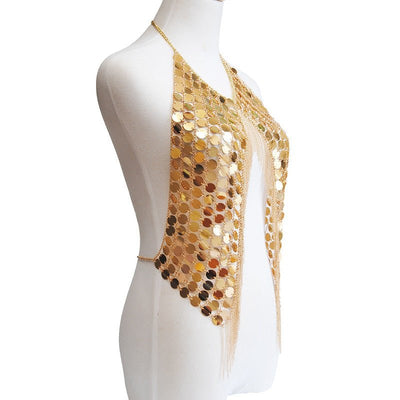 Tassel Harness Necklace Bra - -Rave Mates