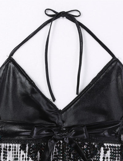 Tassels Halter Bra - -Rave Mates