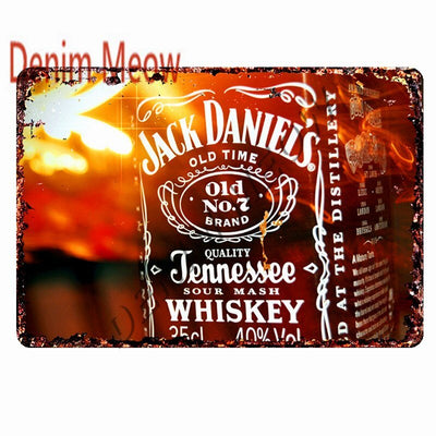 Whiskey Metal Sign -Party Room Equipment -Rave Mates