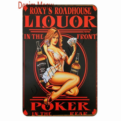 Whiskey Metal Sign -Party Room Equipment -Rave Mates