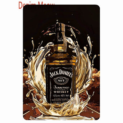 Whiskey Metal Sign -Party Room Equipment -Rave Mates