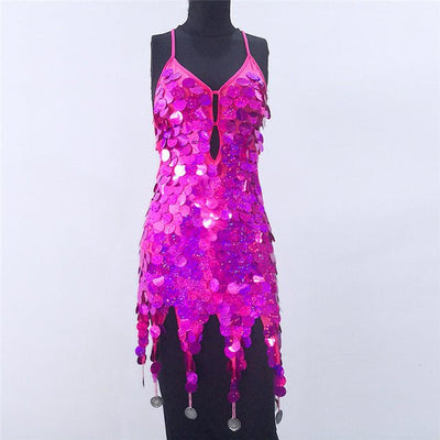 Sequin Dance Dress - Going Out Dresses - Rave Mates