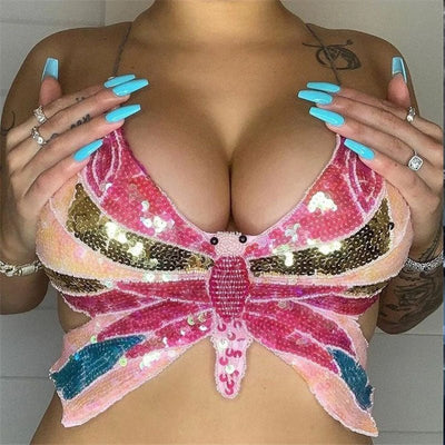 Festival Butterfly Top - Rave Crop Tops - Rave Mates